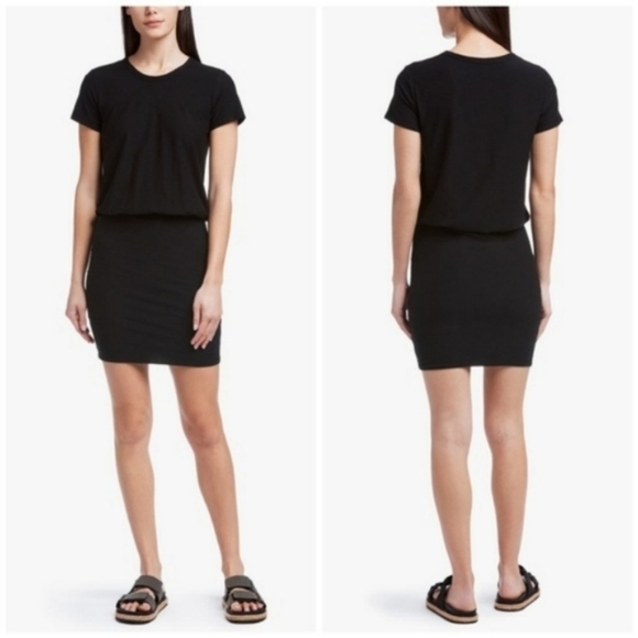 James Perse Dresses & Skirts - James Perse Short Sleeve Blouson Dress Black